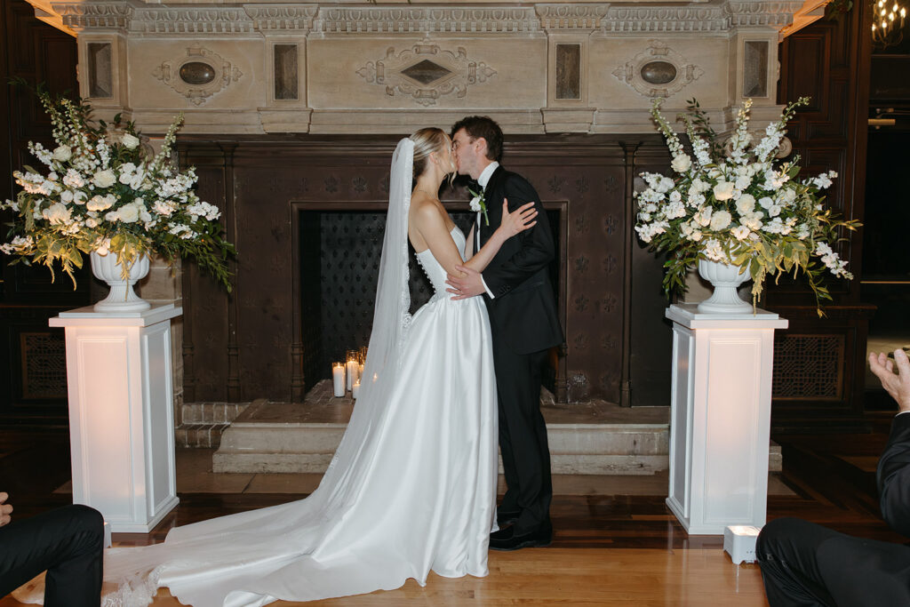 first kiss as husband and wife