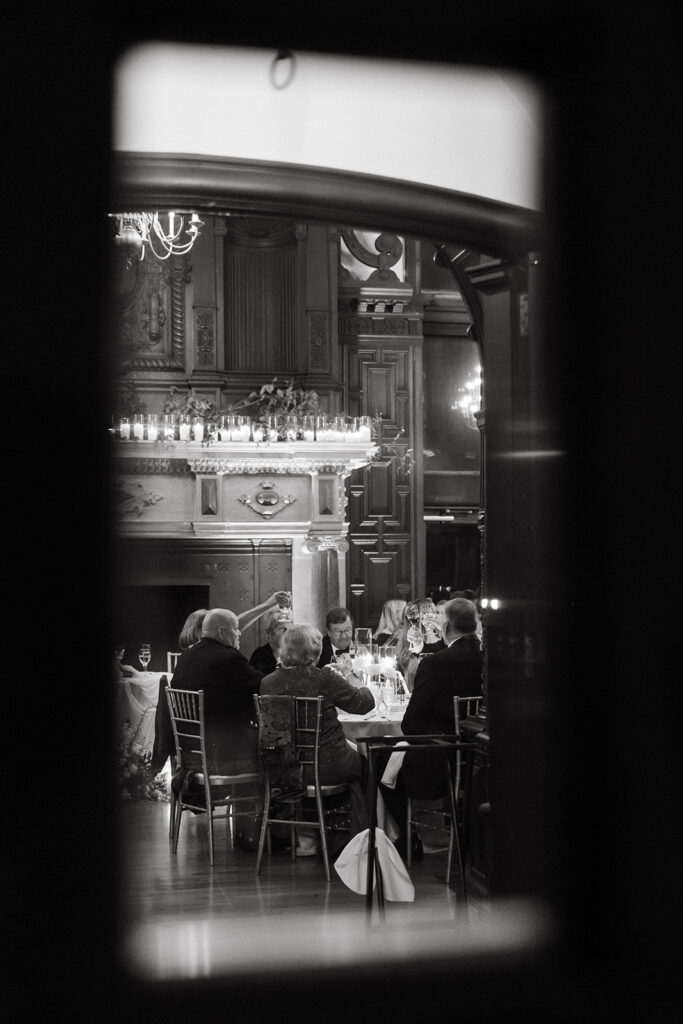 reception photograph taken through the window